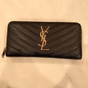 Saint Laurent monogram wallet black